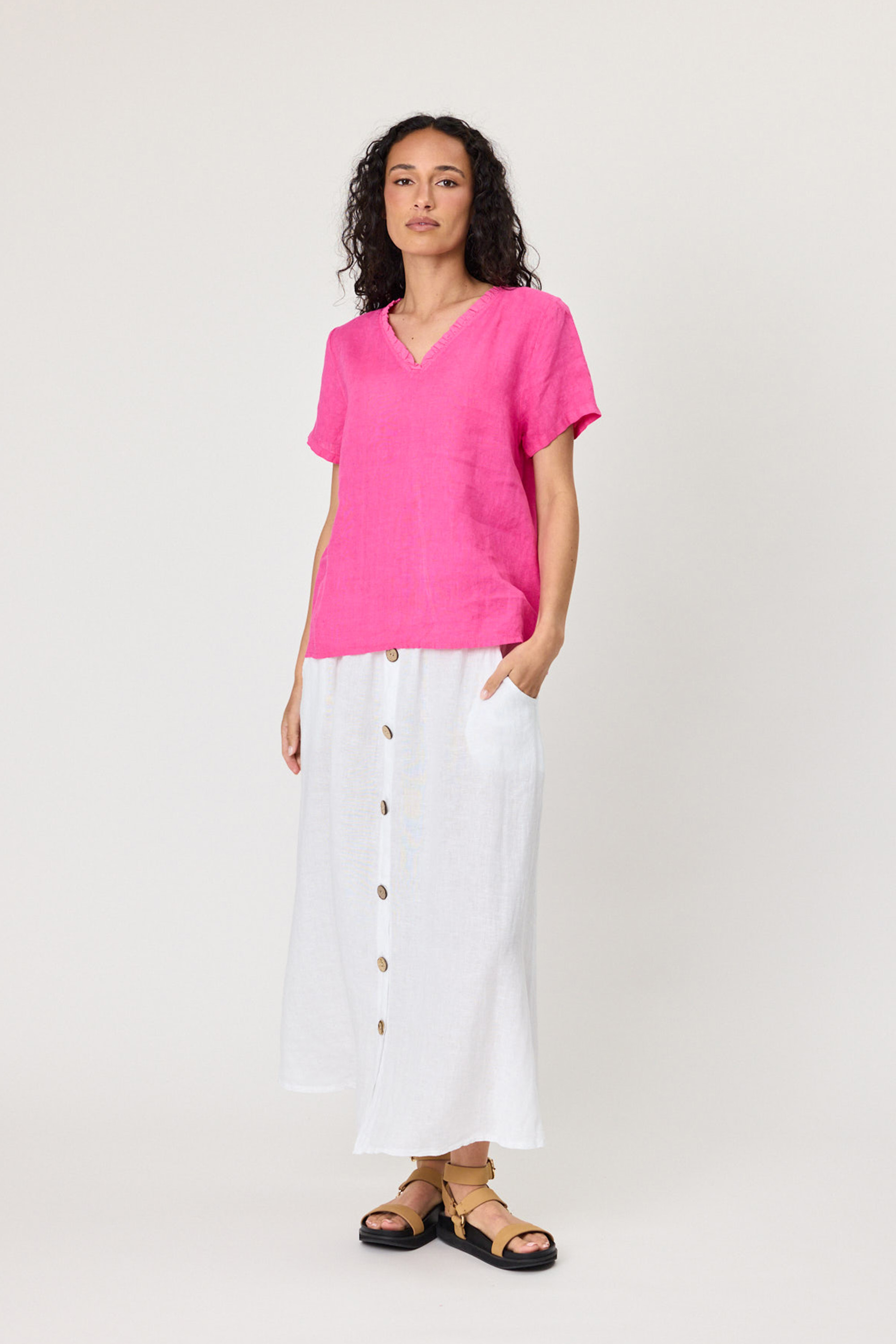 Kenny Top, Fuschia Outline