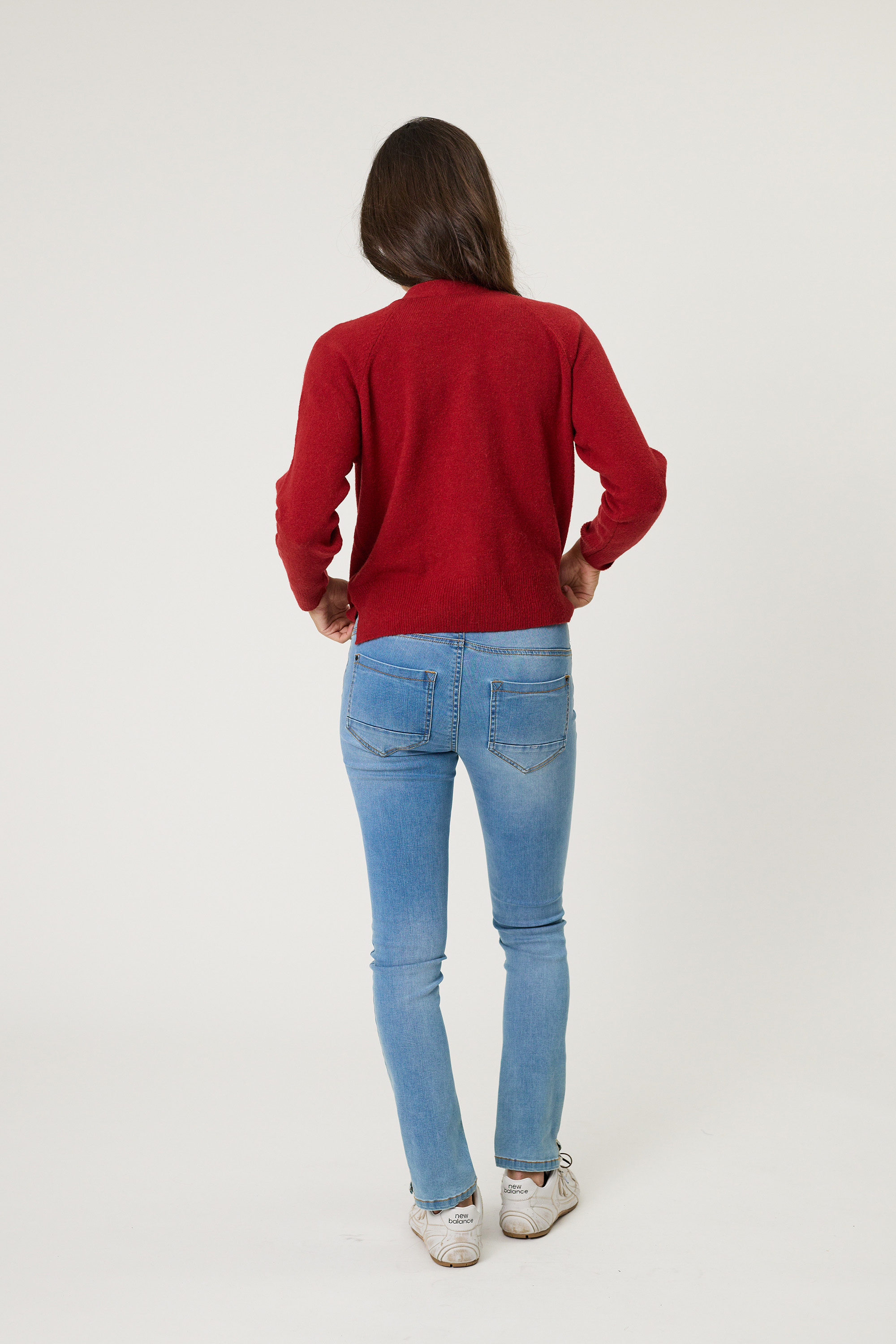 The Caleb Embroidery Cardigan-Red